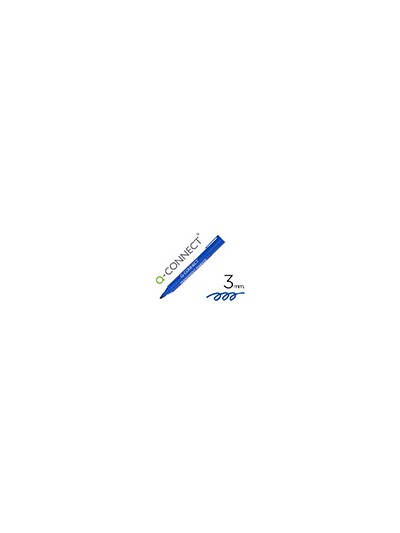 Rotulador q-connect marcador permanente azul punta redonda 3 mm