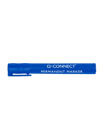 Rotulador q-connect marcador permanente azul punta redonda 3 mm