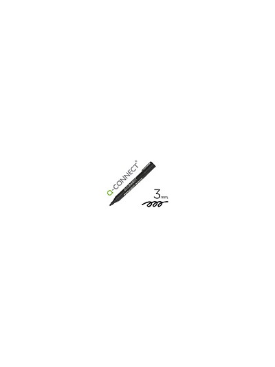 Rotulador q-connect marcador permanente negro punta redonda 3 mm