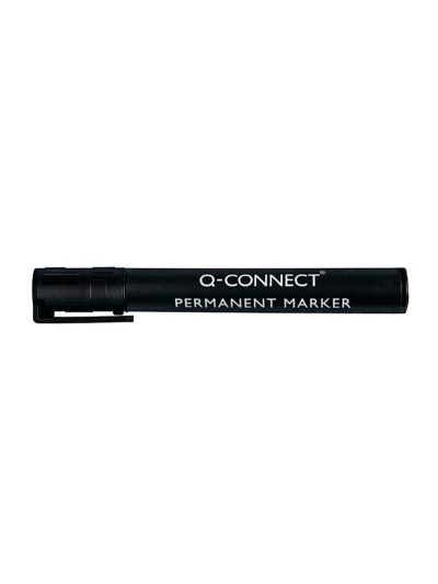 Rotulador q-connect marcador permanente negro punta redonda 3 mm