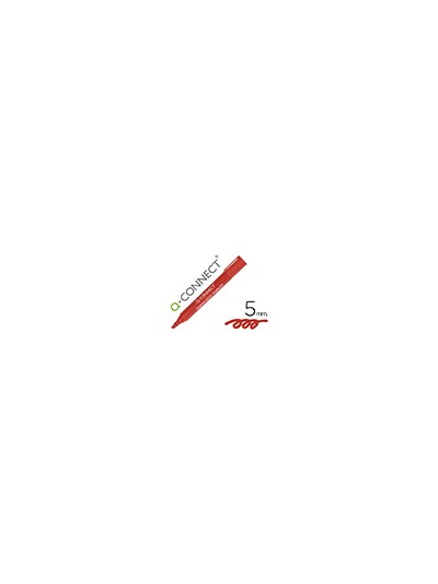Rotulador q-connect marcador permanente rojo punta biselada 5 mm