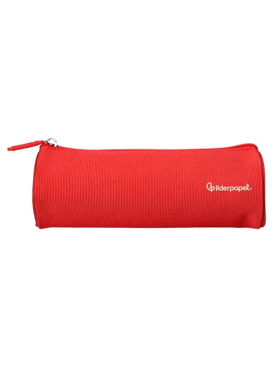 Estuche portatodo liderpapel classic cilindrico ancho 210x70mm rojo