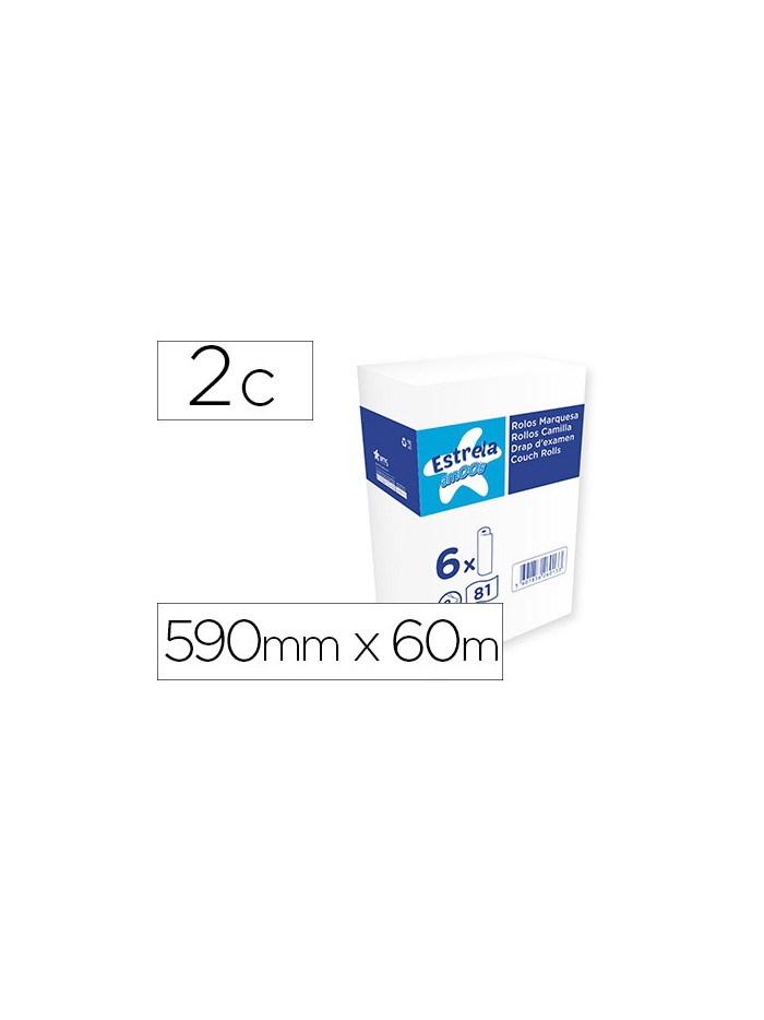 Rollo papel para camillas amoos 2 capas 81 servicios 590 mm x 60 m Rollo papel para camillas amoos 2 capas 81 servicios 590 mm x 60 m