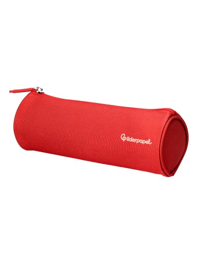 Estuche portatodo liderpapel classic cilindrico ancho 210x70mm rojo