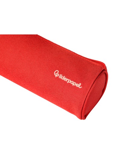 Estuche portatodo liderpapel classic cilindrico ancho 210x70mm rojo