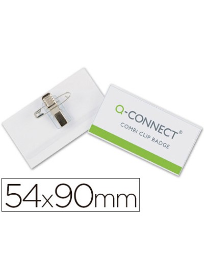 Identificador q-connect con pinza e imperdible kf17458 54x90 mm