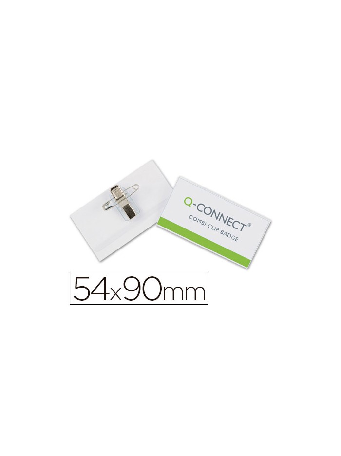 Identificador q-connect con pinza e imperdible kf17458 54x90 mm Identificador q-connect con pinza e imperdible kf17458 54x90 mm