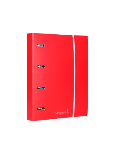 Carpeta con recambio liderpapel a4 cuadro 5 mm 120 hojas 80 g forrada 4 anillas 40 mm redondas