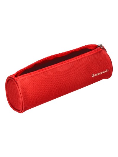 Estuche portatodo liderpapel classic cilindrico ancho 210x70mm rojo