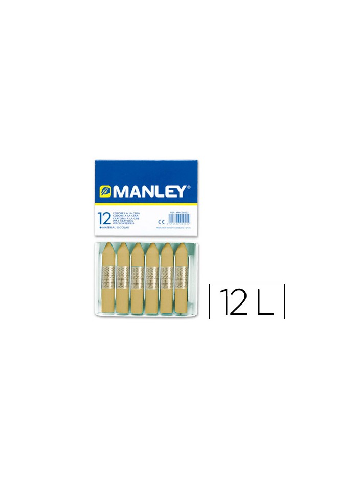 Lapices cera manley unicolor tierra sombra natural n.67 caja de 12 unidades Lapices cera manley unicolor tierra sombra natural n.67 caja de 12 unidades