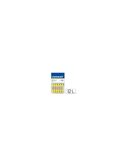 Lapices cera manley unicolor verde amarillo claro n.47 caja de 12 unidades