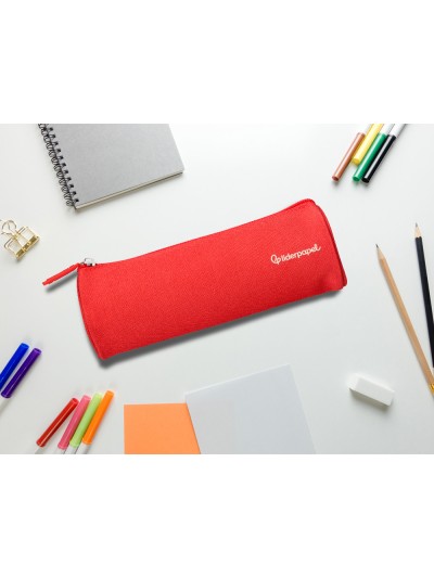Estuche portatodo liderpapel classic cilindrico ancho 210x70mm rojo