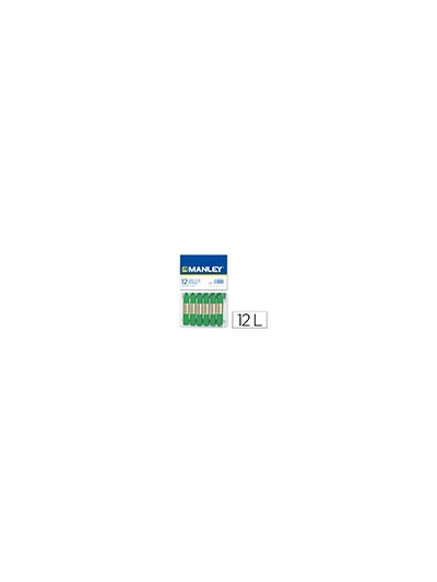 Lapices cera manley unicolor verde primavera n.25 caja de 12 unidades