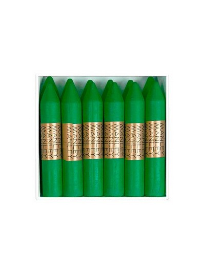 Lapices cera manley unicolor verde primavera n.25 caja de 12 unidades