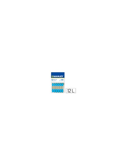 Lapices cera manley unicolor azul cobalto n.20 caja de 12 unidades