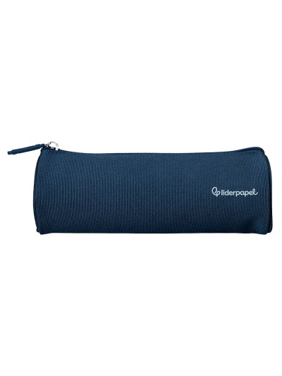 Estuche portatodo liderpapel classic cilindrico ancho 210x70mm azul marino