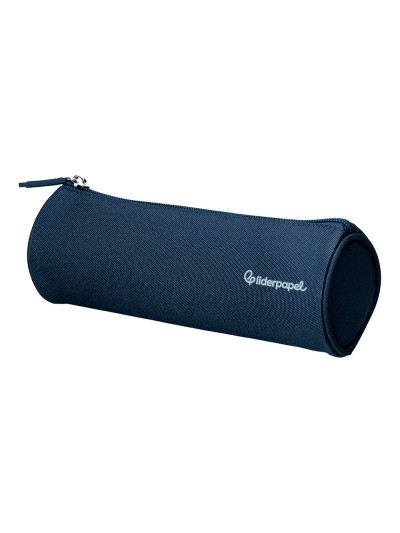 Estuche portatodo liderpapel classic cilindrico ancho 210x70mm azul marino