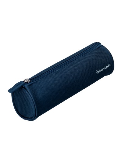Estuche portatodo liderpapel classic cilindrico ancho 210x70mm azul marino