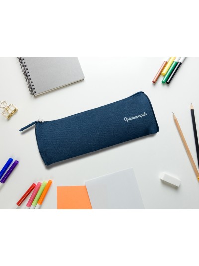 Estuche portatodo liderpapel classic cilindrico ancho 210x70mm azul marino
