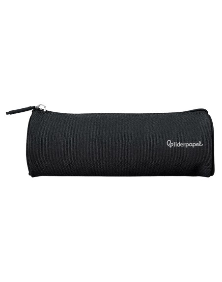 Estuche portatodo liderpapel classic cilindrico ancho 210x70mm negro