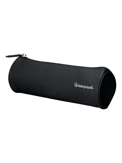 Estuche portatodo liderpapel classic cilindrico ancho 210x70mm negro
