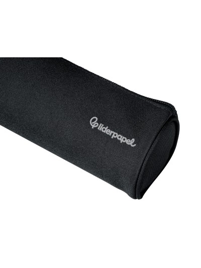 Estuche portatodo liderpapel classic cilindrico ancho 210x70mm negro