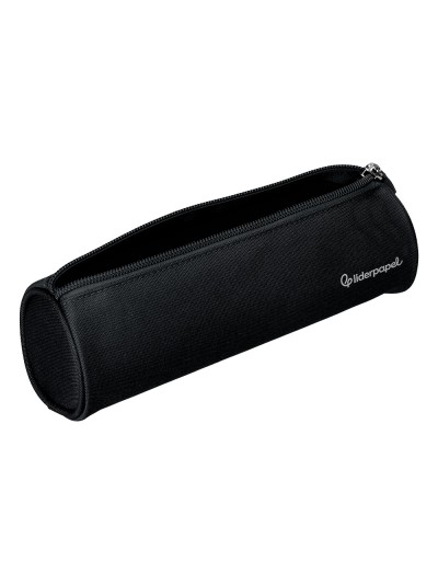 Estuche portatodo liderpapel classic cilindrico ancho 210x70mm negro