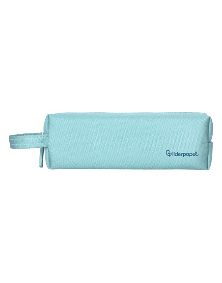 Estuche portatodo liderpapel classic rectangular con asa 210x70mm azul celeste