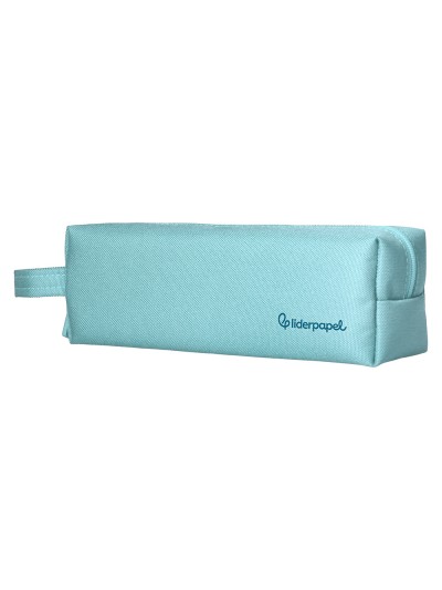 Estuche portatodo liderpapel classic rectangular con asa 210x70mm azul celeste