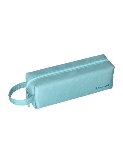 Estuche portatodo liderpapel classic rectangular con asa 210x70mm azul celeste