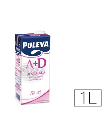 Leche puleva desnatada brik de 1 litro