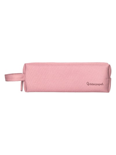 Estuche portatodo liderpapel classic rectangular con asa 210x70mm rosa