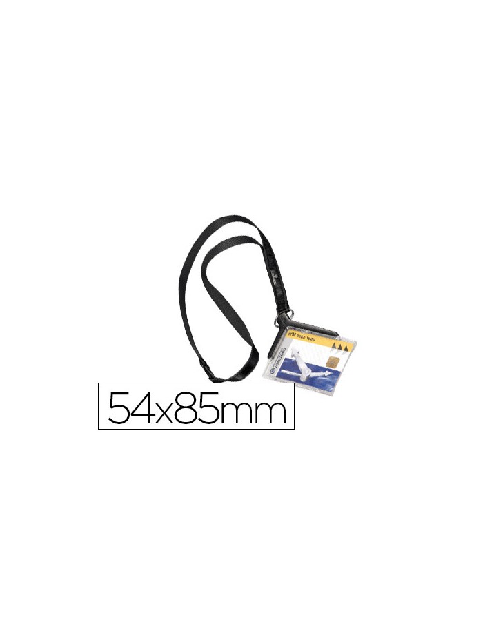 Identificador con cordon plano durable acrilico diagonal 54x85mm Identificador con cordon plano durable acrilico diagonal 54x85mm