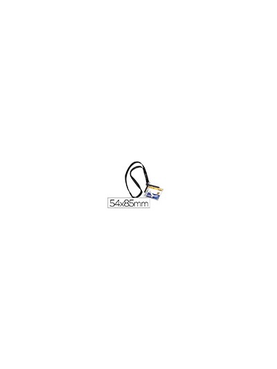 Identificador con cordon plano durable acrilico diagonal 54x85mm