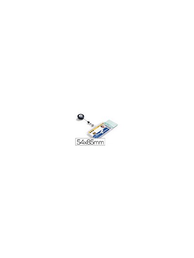 Identificador con cordon extensible durable doble uso vertical/horizontal 54x85 mm