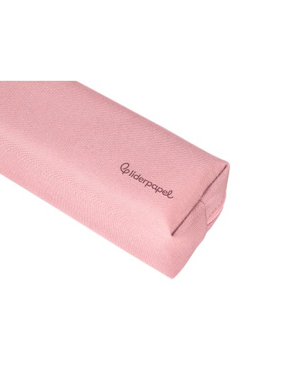 Estuche portatodo liderpapel classic rectangular con asa 210x70mm rosa