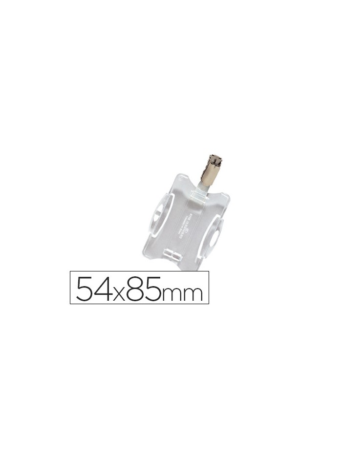 Identificador con pinza giratoria durable uso vertical/horizontal 54x85 mm Identificador con pinza giratoria durable uso vertical/horizontal 54x85 mm