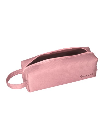 Estuche portatodo liderpapel classic rectangular con asa 210x70mm rosa