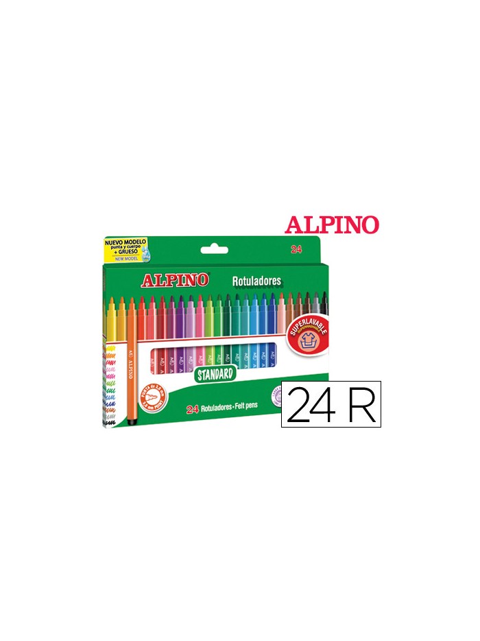 Rotulador alpino standard caja de 24 colores surtidos Rotulador alpino standard caja de 24 colores surtidos