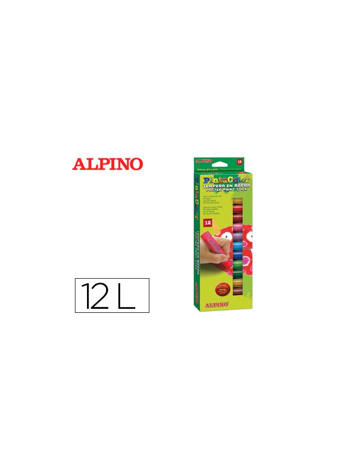 Tempera en barra alpino pintacolor caja de 12 colores surtidos Tempera en barra alpino pintacolor caja de 12 colores surtidos