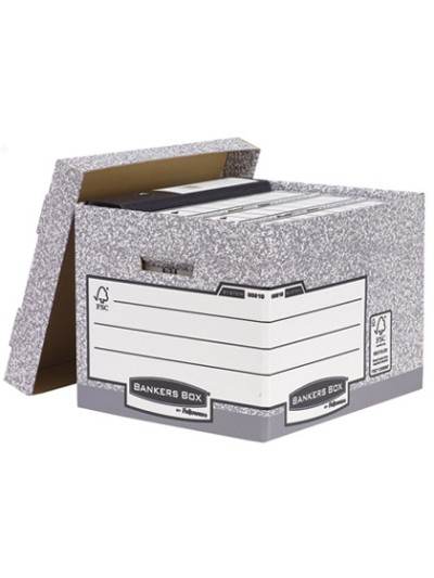 Cajon fellowes carton reciclado para almacenamiento de archivo capacidad 4 cajas de archivo tamaño din a4