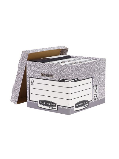 Cajon fellowes carton reciclado para almacenamiento de archivo capacidad 4 cajas de archivo tamaño din a4
