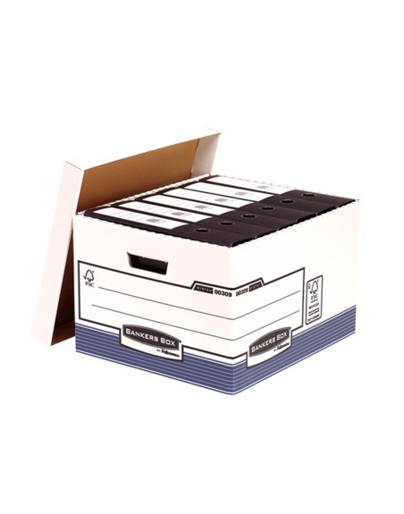 Cajon fellowes carton reciclado para almacenamiento de archivo capacidad 4 cajas de archivo tamaño folio