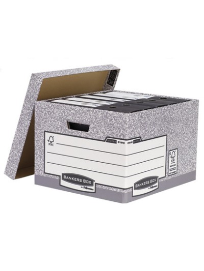 Cajon fellowes carton reciclado para almacenamiento de archivo capacidad 4 cajas de archivo tamaño folio