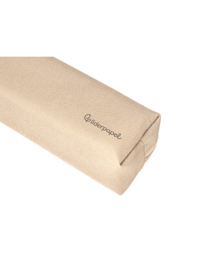 Estuche portatodo liderpapel classic rectangular con asa 210x70mm crema