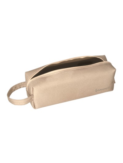 Estuche portatodo liderpapel classic rectangular con asa 210x70mm crema