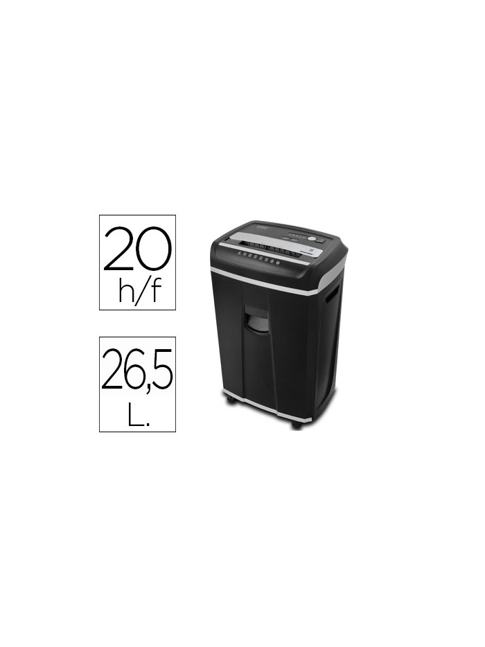 Destructora de documentos q-connect antiatascos seguridad 4p capacidad de corte 20h clips grapas tarjetas y cd 26l Destructora de documentos q-connect antiatascos seguridad 4p capacidad de corte 20h clips grapas tarjetas y cd 26l