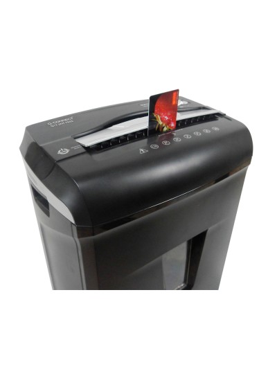 Destructora de documentos q-connect antiatascos capacidad de corte 12 h clips grapas y tarjetas 14l