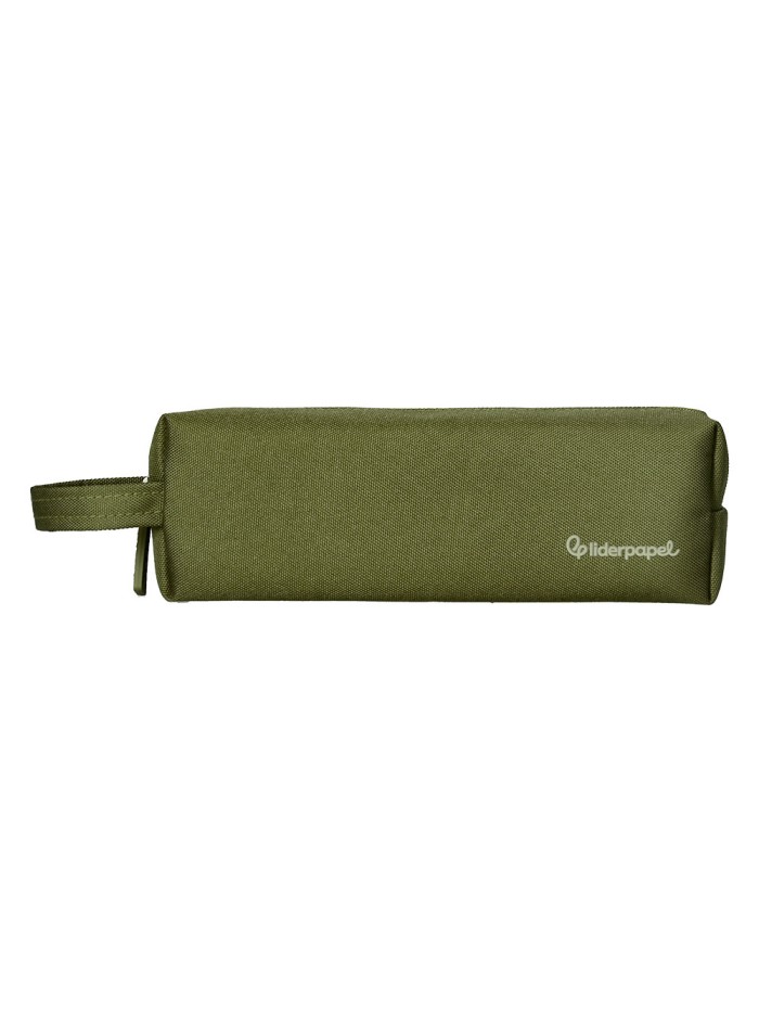 Estuche portatodo liderpapel classic rectangular con asa 210x70mm verde militar Estuche portatodo liderpapel classic rectangular con asa 210x70mm verde militar