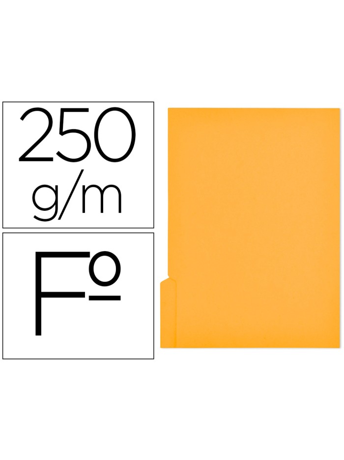Subcarpeta cartulina gio folio pestaña izquierda 250 g/m2 amarillo Subcarpeta cartulina gio folio pestaña izquierda 250 g/m2 amarillo